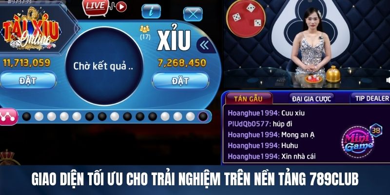 Giao diện tối ưu cho trải nghiệm trên nền tảng 789CLUB