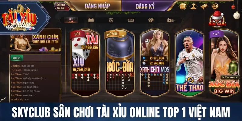 Tài Xỉu Online SKYCLUB sân chơi Tài Xỉu Online top 1 Việt Nam