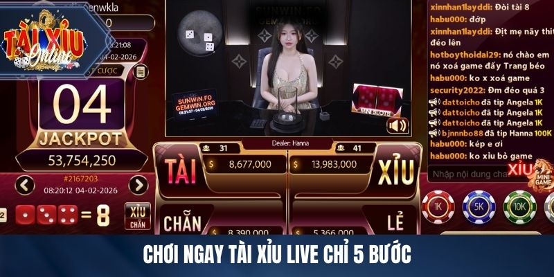 Tài Xỉu Live - Kết Quả Minh Bạch, Trải Nghiệm Chân Thực Chơi ngay tài xỉu live chỉ 5 bước